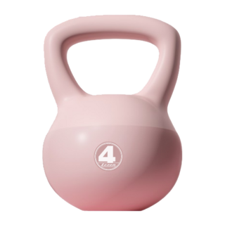 LEZER壺鈴，多種重量選擇，健身訓練器材，核心肌群鍛鍊, 粉色, 1個, 4kg