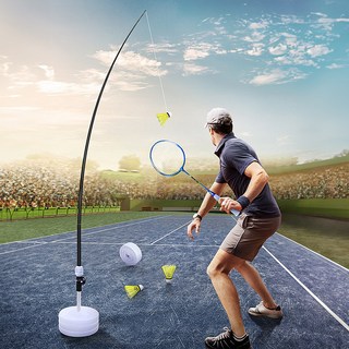 클라민 1인 혼자치는 셀프 배드민턴 연습 리턴콕 돌아오는 셔틀콕 세트, 1개, 기본 세트
