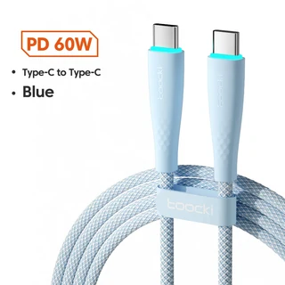 Toocki PD 100W 60W USB C-USB C 고속 충전 데이터 케이블 Huawei 호환 Mate 50 40 30 Pro P50 40 30 Macbo, 01 1m, 05 60w blue