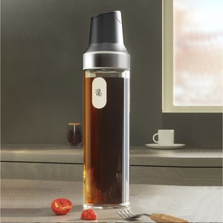 浩克不鏽鋼油壺 台灣發貨 不透光抗氧化316不鏽鋼調味瓶 自動開合耐高溫油瓶 廚房多用途調味瓶, 1個, 304不鏽鋼玻璃瓶油壺黑色500ML, 500ml