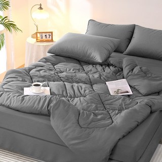 차렵이불 워싱 사계절 누빔 이불 부드러운 초경량 극세사 먼지없는