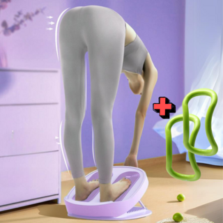 포그니 종아리 알빼는 기구 세트 (요가링 + 스트레칭 보드), 그린, 1개