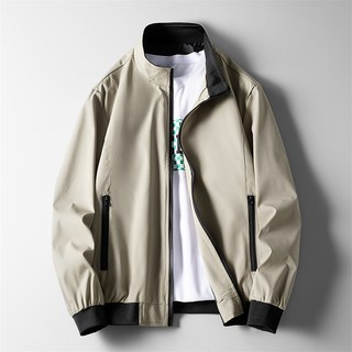 2026春季舒適純色夾克男士棒球領外套