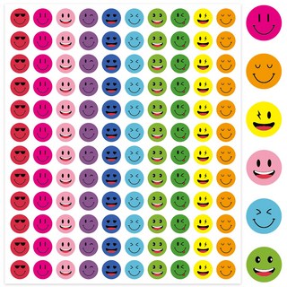 6000Pcs 행복한 미소 얼굴 스티커 둥근 다채로운 행복한 얼굴 스티커 미니 인센티브 스티커 행복한 얼굴 데칼 스티커 학생 교사를위한 학교 교실 보상 행동 차트 스티커, 경전