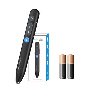 스마트포인터 무선 프리젠터 포인터 리모컨 프리젠테이션 레이저 없는 안전프레젠터, PPT250+건전지