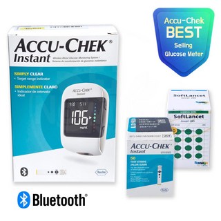 Accu-Chek 아큐첵 인스턴트 혈당측정기+시험지 50p+호환침 50p, 1세트, 인스턴트set50