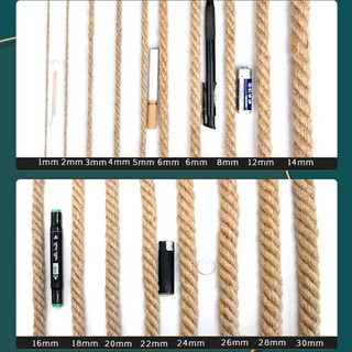 臺灣熱銷麻繩繩粗diy手工裝飾捆綁繩成捲黃麻纏繞細貓咪抓繩拔河繩子編織, 12毫米1米, 1個
