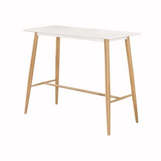北歐風 莉莉安吧台桌 中島桌 木頭腳白色桌面 極簡風, 矮版：寬120 x 深60 x 高98