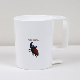 미소덴탈 양치컵 캐릭터 어린이집 유치원 유아 아동 키즈, 1개, 13)화이트-장수풍뎅이