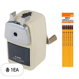 칼 Angel5 Royal 3 연필깎이 + 동아연필 HB 6p 세트, 크림, 1세트