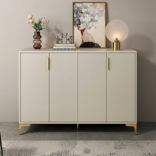 YAPOGI 모던 심플 대용량 신발장 거실 현관 신발장 정리대 신발 수납장 방진 현관캐비닛 신발장, 4단, 화이트 140CM