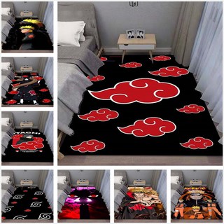 新款兒童漫畫火影忍者卡通印花地毯家用客廳沙發區陽台走廊柔軟防滑墊男孩遊戲室電競椅裝飾墊-4, E,size-60x90cm