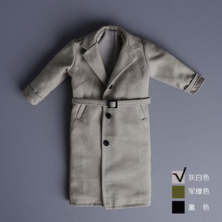 1/12長款風衣外套 6寸潮流兵人 英倫軍裝大衣 06FS035