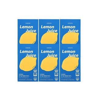 이지루틴 유기농 NFC 레몬즙 100% 주스 클렌즈 영양 쥬스 스틱 파우치, 6개, 280g