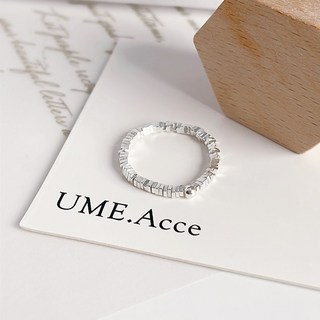 UME 純銀 彈力珍珠戒指 三款