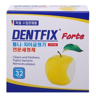 덴트픽스 틀니 치아교정기 전문세정제, 32개입, 9개