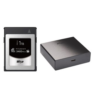 Wise CFexpress 4.0 Type B PRO Mk-III 超高速記憶卡 VPG400認證, 1個, 1TB+RD-40CXB讀卡機套組