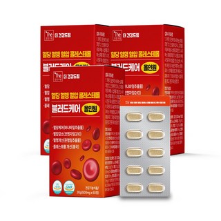 더건강드림 혈당 혈행 혈압 콜레스테롤 블러드 케어 올인원, 3개, 60정