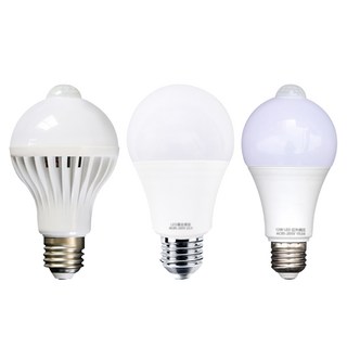 台灣現貨人體感應燈泡 智能溫控感應燈 移動感應燈 溫度感應燈 塑包鋁雷達感應燈 感應燈泡 電子發票, 1件, 塑包鋁人體紅外線感應燈泡 9W, 人體紅外線感應燈泡 9W