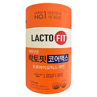 종근당건강 락토핏 생유산균 코어맥스 프로바이오틱스 아연 2g x 60포 2개월분
