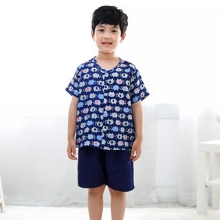 아동용 코끼리 블루 인견 잠옷 상하세트