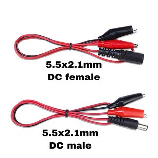 악어집게 악어클립 5.5MM 2.1MM 악어 클립 DC 전원 암수 테스트 리드 케이블 12V 와이어-2 커넥터-수 50cm, 2. DC male DC female