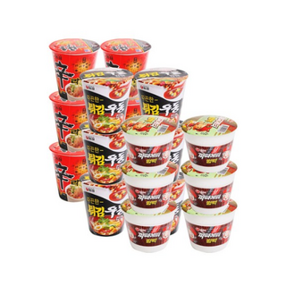 농심 신라면 소컵 6개 + 농심 튀김우동 소컵 6개 + 농심 짜파게티 범벅 6개, 1개