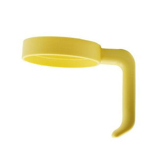 桃園有貨 冰霸杯保溫杯手柄配件，防漏密封，舒適手把，適用多種杯型與車用，方便攜帶, 多彩把手黃色, 1個