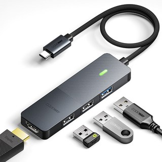 코드웨이 USB C타입 노트북 멀티허브, 4포트, 1개