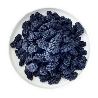 CookieTree 黑桑葚乾 新鮮採摘 無香料 無防腐劑 無色素 酸甜Q彈果乾, 1個, 無糖桑椹乾100g, 100g