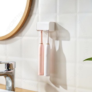 粘膠式牙刷架 日式簡約防塵2頭牙刷架13894, 1個