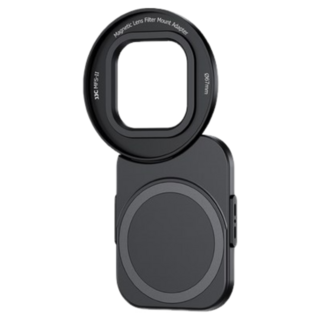 JJC 手機磁吸濾鏡 iPhone 16 15 14 Pro Max Plus 67mm濾鏡 1/4底座 熱靴座, 黑色, 1套裝