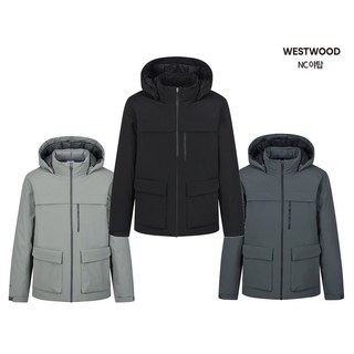 [웨스트우드] (한정수량 특가세일) 남성 겨울 보온 경량 후드탈부착 기능 와샤원단 덕다운 패딩 자켓 / 오리털 80:20 / 멀티포켓 / 야외활동 출퇴근룩 일상복 캐주얼