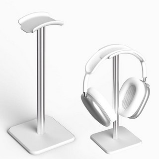 Cewomuc 헤드폰 스탠드 - 알루미늄 행거가 있는 헤드셋 에어팟[호환] 맥스 소니 보스 비트 등 홀더 블랙 [호환], 화이트