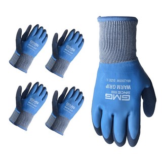 GMG 웜그립 겨울 방수 방한 장갑 5세트 / 냉동 창고 물탱크 청소 제설 작업 / GMG Winter Watertight Waterproof Working Gloves 5set, L(라지), 5개