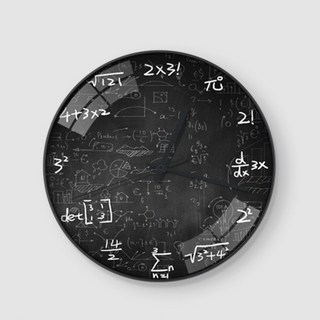 독특한 벽시계 수학학원 벽걸이 인테리어 가게 손글씨 저소음, 10인치, D (블랙)