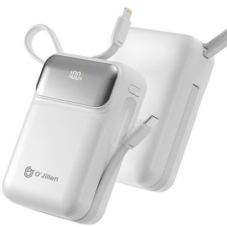 오지렌 올인원 22.5W 고속충전 대용량 보조배터리 20000mAh, 화이트, OJMH811