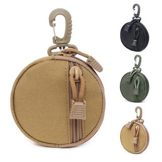 등산 동전 열쇠 이어폰 파우치 미니 고리 가방, 국방그린 1개