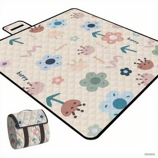 컴포블리 피크닉 돗자리 대형 매트 방수 솔바람집 방수 돗자리 휴대용 대형 캠핑매트 피크닉매트 6~8명, 꽃 세상