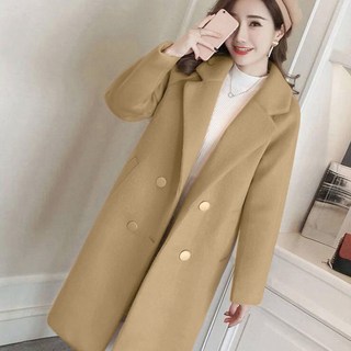 AOKADA 여성 가을 겨울 모직 패딩 미디 하프 코트 키작녀 반코트