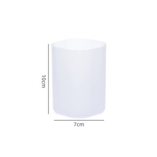 優選好物 ins北歐風磨砂透明收納盒簡約桌面收納斜四格筆筒無印風格學生斜插可立式多功能收納盒, 1個, 圆形笔筒