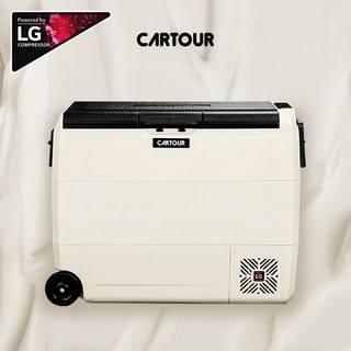 카투어 ET 크림 휴대용 캠핑 차량용 냉장고 이동식 냉동고 12V 24V 220V, 60L-엘지콤프