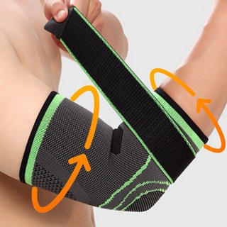 오브젝티브 듀얼그랩 엘보 보호대 아대, 그린, 1개