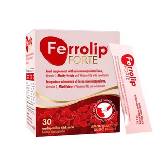 Ferrolip FORTE 口含錠 檸檬口味 口溶性棒狀包 30入, 粉色, 1個