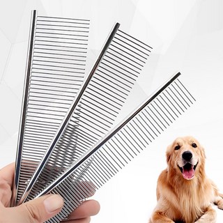 더빗다 반려동물용 스틸 일자 콤비빗, L(19cm*4cm), 2개