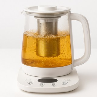 지엔베르그 차 끓이는 전기 티포트 유리 보온포트 약탕기