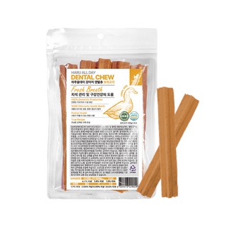 하루올데이 강아지 덴탈츄 오리 100g 반려견 양치 치석 입냄새 제거 덴탈 껌 치태, 4개