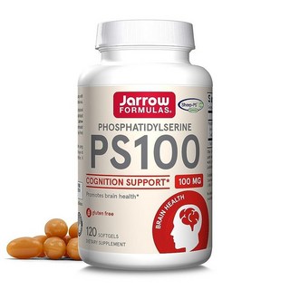 Jarrow Formulas PS100 포스파티딜세린 100mg 뇌 건강 및 인지 지원을 위한 식이 보충제 소프트젤 120개 40-120일 분량 135912, 120 Count (Pack of 1)