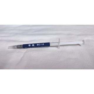華越 HUAYUE HC-18 導熱係數18W/m-K 顯卡CPU散熱膏，針管設計易於使用，高效散熱確保電腦穩定運行, 1個, 1克(G), 灰色, HC-18 1G