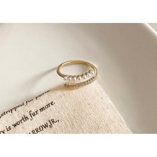 珍珠微鑽戒指 小姊姊氣質韓系戒指
